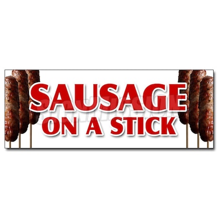 Amistad 12 in. Sausage On A Stick Decal Sticker - Italian Pork Homemade Snack Lunch Food AM3934632